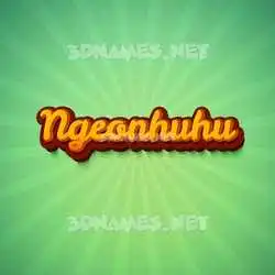ngeonhuhu in Green Rays style - 3D name wallpaper
