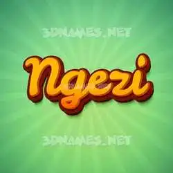 ngezi in Green Rays style - 3D name wallpaper