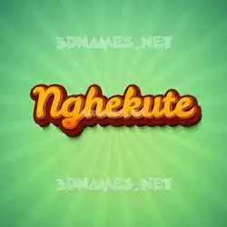 nghekute in Green Rays style - 3D name wallpaper