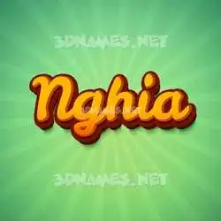 nghia in Green Rays style - 3D name wallpaper
