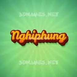 nghiphung in Green Rays style - 3D name wallpaper