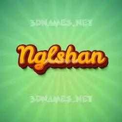 nglshan in Green Rays style - 3D name wallpaper