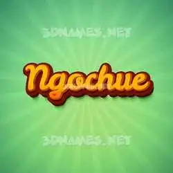 ngochue in Green Rays style - 3D name wallpaper