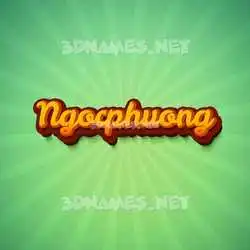 ngocphuong in Green Rays style - 3D name wallpaper
