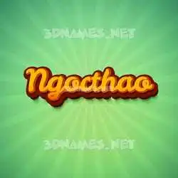 ngocthao in Green Rays style - 3D name wallpaper
