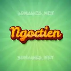 ngoctien in Green Rays style - 3D name wallpaper