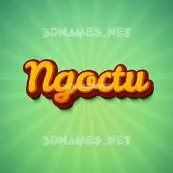 ngoctu in Green Rays style - 3D name wallpaper