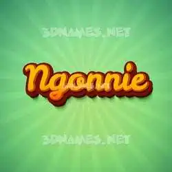 ngonnie in Green Rays style - 3D name wallpaper