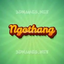 ngothang in Green Rays style - 3D name wallpaper