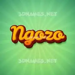 ngozo in Green Rays style - 3D name wallpaper