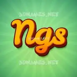 ngs in Green Rays style - 3D name wallpaper