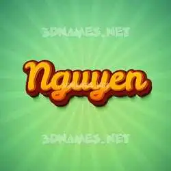 nguyen in Green Rays style - 3D name wallpaper