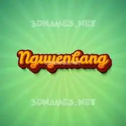 nguyenbang in Green Rays style - 3D name wallpaper