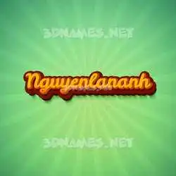 nguyenlananh in Green Rays style - 3D name wallpaper