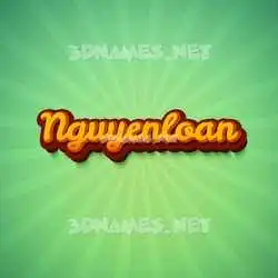 nguyenloan in Green Rays style - 3D name wallpaper