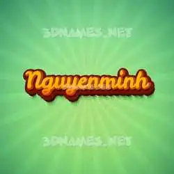 nguyenminh in Green Rays style - 3D name wallpaper