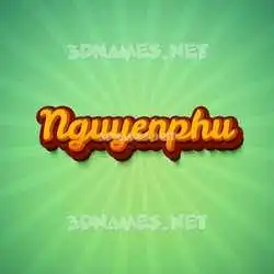 nguyenphu in Green Rays style - 3D name wallpaper