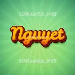 nguyet in Green Rays style - 3D name wallpaper