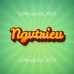 ngvtrieu in Green Rays style - 3D name wallpaper