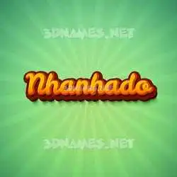 nhanhado in Green Rays style - 3D name wallpaper