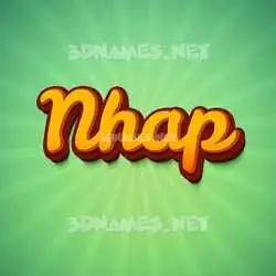 nhap in Green Rays style - 3D name wallpaper