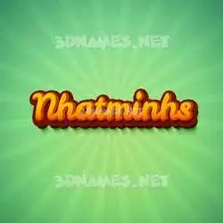 nhatminhs in Green Rays style - 3D name wallpaper