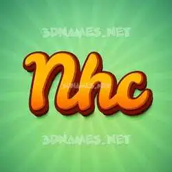 nhc in Green Rays style - 3D name wallpaper