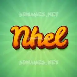 nhel in Green Rays style - 3D name wallpaper