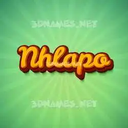 nhlapo in Green Rays style - 3D name wallpaper