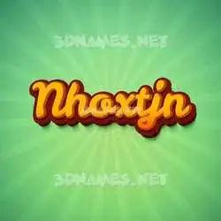 nhoxtjn in Green Rays style - 3D name wallpaper