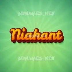 niahant in Green Rays style - 3D name wallpaper