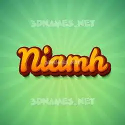 niamh in Green Rays style - 3D name wallpaper