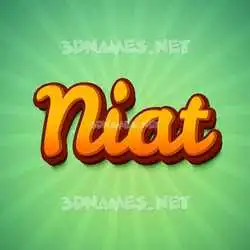niat in Green Rays style - 3D name wallpaper