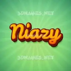 niazy in Green Rays style - 3D name wallpaper
