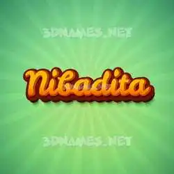 nibadita in Green Rays style - 3D name wallpaper
