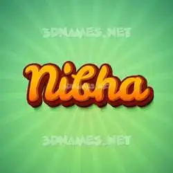 nibha in Green Rays style - 3D name wallpaper