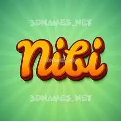 nibi in Green Rays style - 3D name wallpaper
