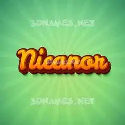 nicanor in Green Rays style - 3D name wallpaper