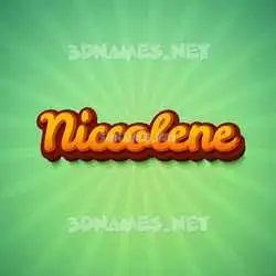 niccolene in Green Rays style - 3D name wallpaper