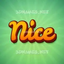 nice in Green Rays style - 3D name wallpaper