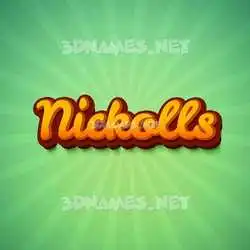 nickolls in Green Rays style - 3D name wallpaper