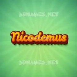 nicodemus in Green Rays style - 3D name wallpaper