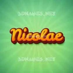 nicolae in Green Rays style - 3D name wallpaper