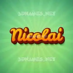 nicolai in Green Rays style - 3D name wallpaper