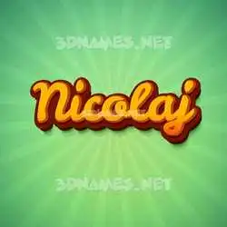 nicolaj in Green Rays style - 3D name wallpaper