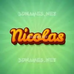 nicolas in Green Rays style - 3D name wallpaper