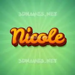 nicole in Green Rays style - 3D name wallpaper