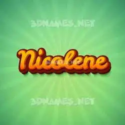 nicolene in Green Rays style - 3D name wallpaper