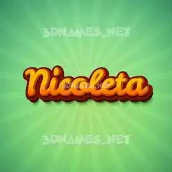 nicoleta in Green Rays style - 3D name wallpaper