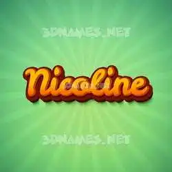 nicoline in Green Rays style - 3D name wallpaper